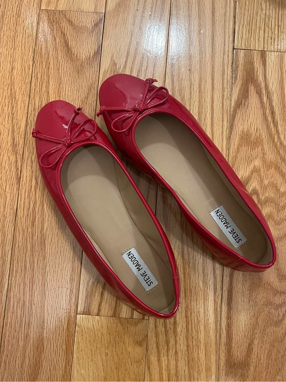 Steve Madden Bow Ballet Flats Red US 11